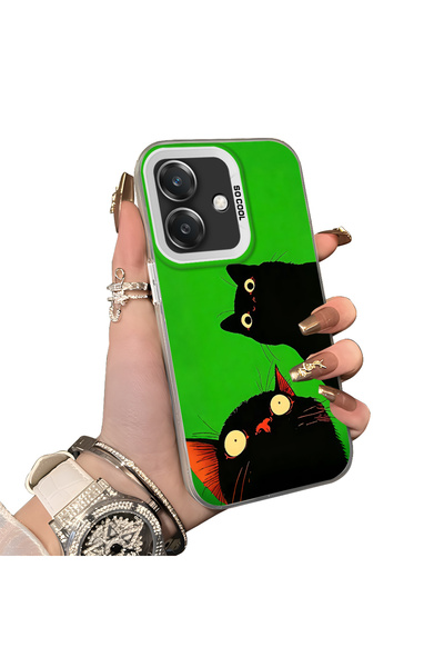 ucuc Oppo A3/A3X 4G/5G Compatible Hard Acrylic Back Silicone Edge Lens Protec...