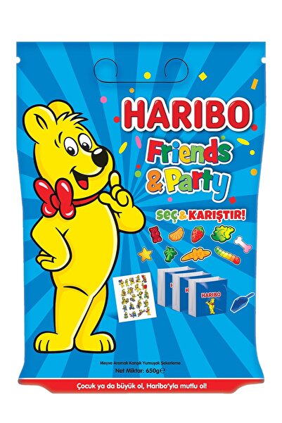 Haribo Meyve Aromalı Karışık Yumuşak Şekerleme Friend & Party 650 G Dev Boy