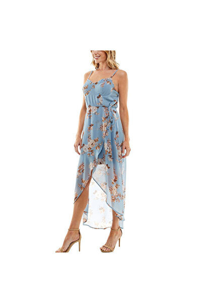 dorbe Women's Blue Floral Wrap Dress