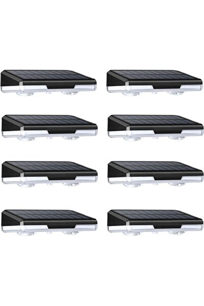 Morvena Picks Pachet de 8 lumini solare pentru podea pentru gard - IP65 rezis...
