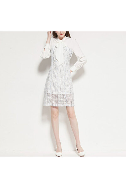 dorbe Women's White Long sleeve Dress