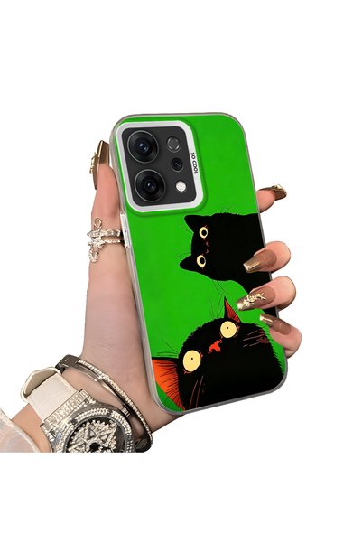 ucuc Oppo Reno 14/14F Compatible Hard Acrylic Back Silicone Edge Lens Protect...