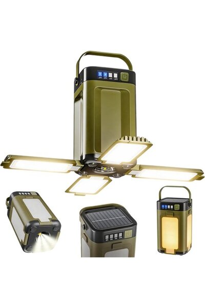 Morvena Picks Lumină solară de camping, LED reîncărcabil cu economie de energ...