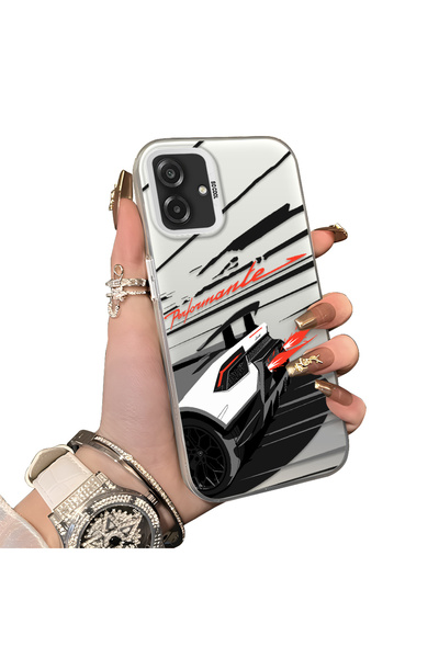 ucuc Samsung Galaxy A07 4g Compatible Stylish Racing Car Pattern Acrylic Back...