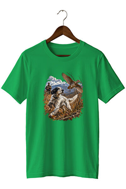 remonz Tricou Premium Imprimat cu Ilustrație Exclusivă Wild Nature Çulluk Setter
