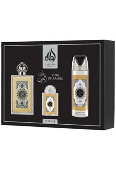 lattafa Set Apa de Parfum 100 ml + Deodorant Spray 200 ml + Apa de Parfum Tra...