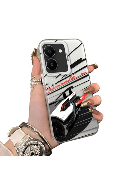 ucuc Vivo Y36 4G/5G Compatible Stylish Racing Car Pattern Acrylic Back Panel ...