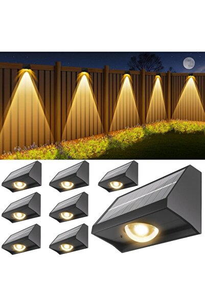 Morvena Picks Iluminat pentru gard solar de exterior rezistent la apa - Lenti...