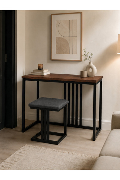 Loft Line Metal Ayaklı Puflu Çalışma Masası
