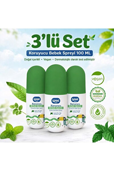 Wee Baby Koruyucu Bebek Spreyi 100 ML (Sinek Koruyucu) (3 Lü Set)