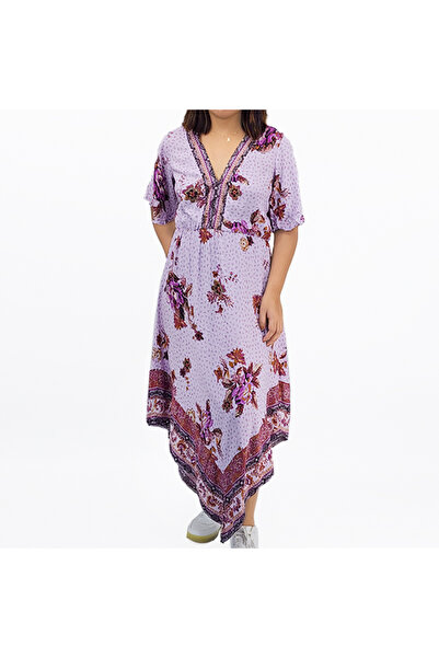 dorbe Women's Purple Floral Maxi Dress