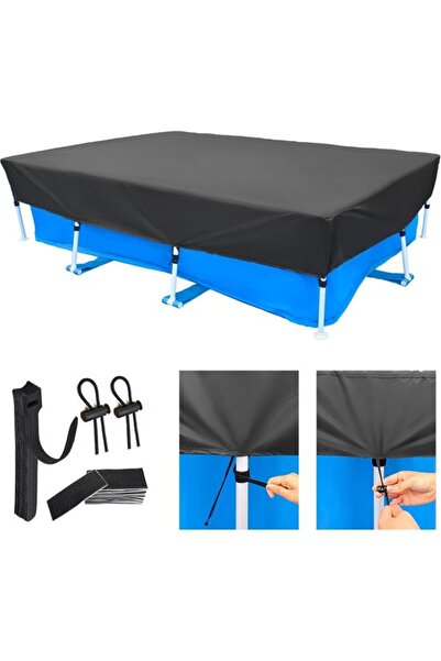 Morvena Picks Acoperire de piscină dreptunghiulară de 300 x 200 cm, pentru pi...