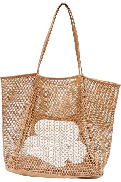 Morvena Picks Geantă de plajă din plasă, pliabilă XXL, 36*16*36CM, fără nisip...