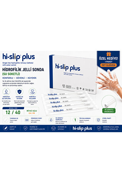 Rotantix Hi Slip Plus CH 12 40CM 30 ADET Kendinden Jelli Kateter