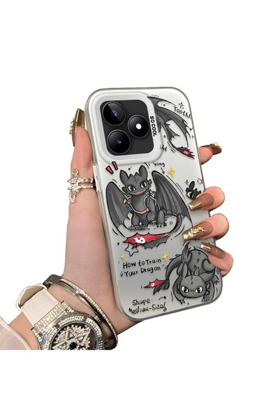 ucuc Realme C51/C53 Compatible Hard Acrylic Back Silicone Edge Lens Protectio...