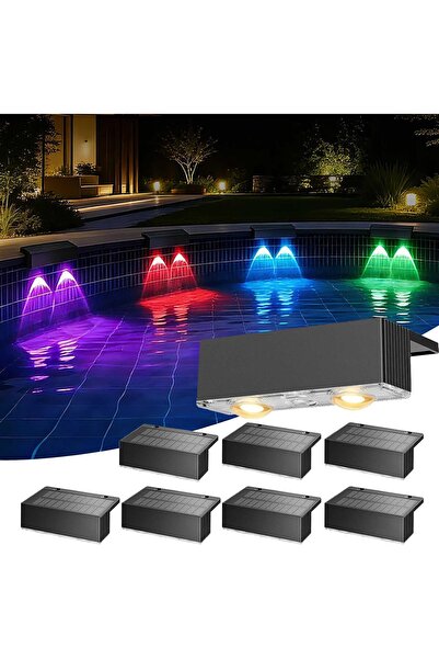 Morvena Picks Iluminat pentru piscine cu energie solară de 4 bucăți - Ilumina...