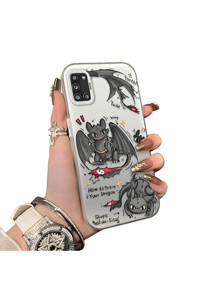 ucuc Samsung Galaxy A31 Compatible Hard Acrylic Back Silicone Edge Lens Prote...