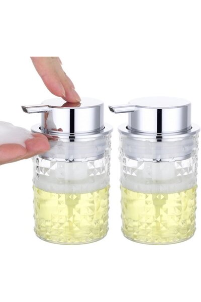 Morvena Picks 2 dozatoare de săpun cu spumă, sticle de pompă goale de 300 ml,...