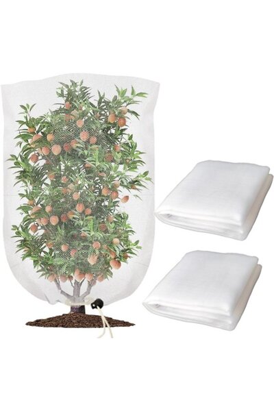 Morvena Picks 2x Husa de protectie a plantelor, Saci de plasa de gradina, cu ...