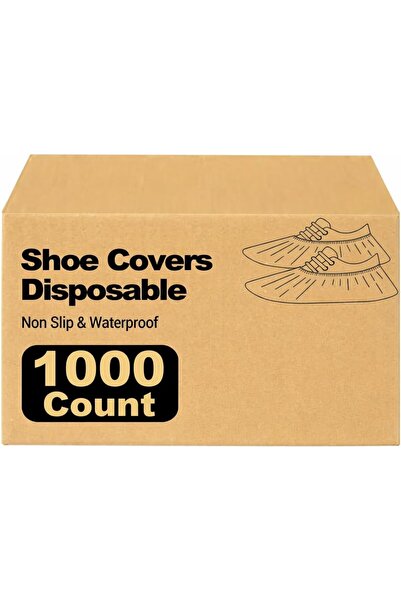 Shoes Care Disposable Non-Woven Slip-On Shoe Covers - 1000 Pieces (500 Pairs)...