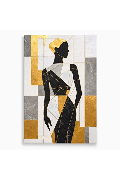 Luxcanva Tablou Canvas Silhueta Eleganta 80x120 cm pe Sasiu Lemn Silhueta Abs...