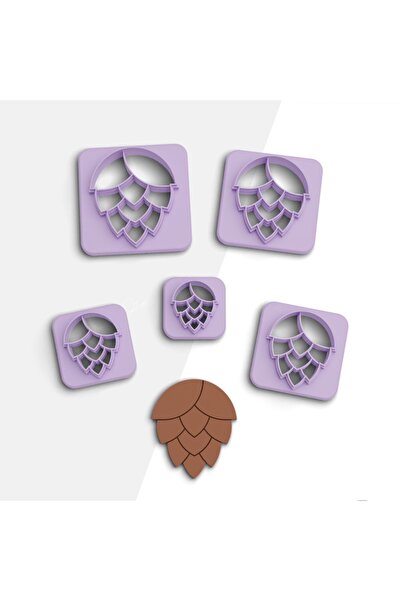 flament aşk Pine Cone Polymer Clay Cutting Mold, Earring Mold, Cookie Mold, C...