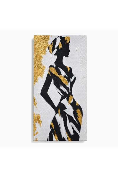Luxcanva Tablou Canvas Silueta Eleganta 50x100 cm pe Sasiu Lemn Silueta Elega...