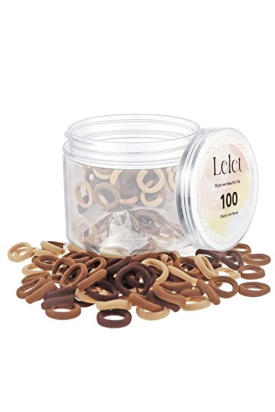 Lelet 100pcs Small Hair Ties Band for Thick and Curly Hair Ponytail Holders S...