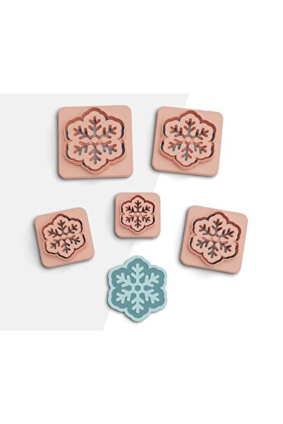 flament aşk Embossing Snowflake Polymer Clay Cutting Mold, Earring Molds, Coo...
