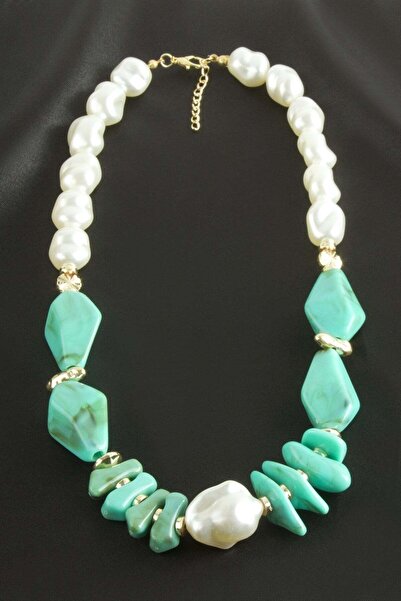 Generic Brand Zr Model Oval Pearl Plastic Necklace