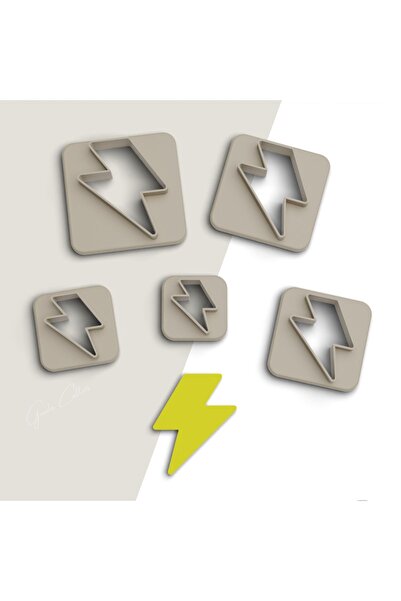 flament aşk Lightning Polymer Clay Cutting Mold, Earring Molds, Cookie Mold, ...