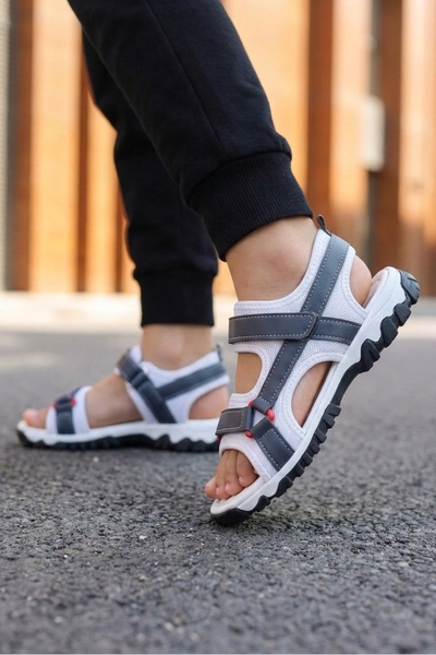 Moda Lime Boys' Sandals, Open Front, Easy to Wear, Velcro, Orthopedic Sole, F...