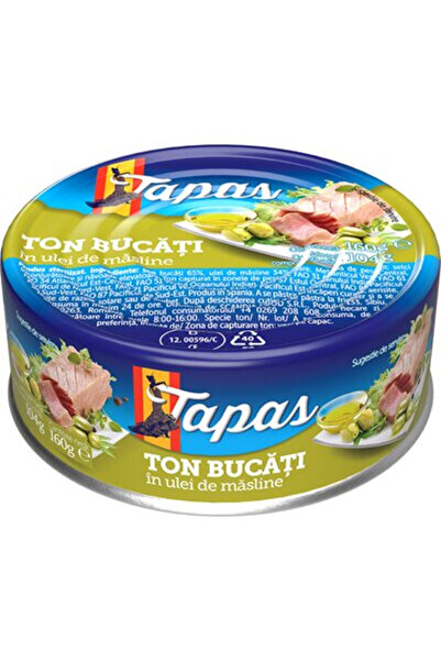Tapas Bucăți de ton în ulei de măsline, Tapas, 160 g