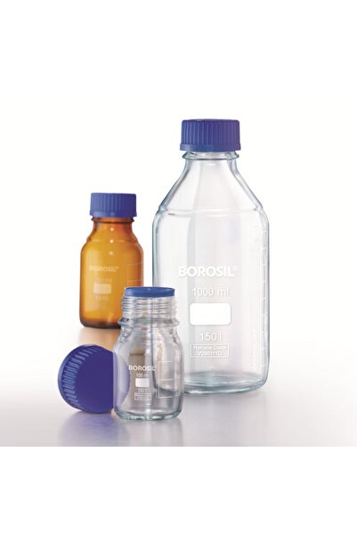 Dermomer Cam Otoklav Şişe 500 ml - Vida Kapaklı Boş Şişe - 100% Borosilikat - Contalı - Otoklavlanabilir