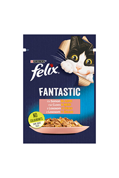 Felix Фантастична мокра котешка храна Сьомга в аспис, 26 x 85 г