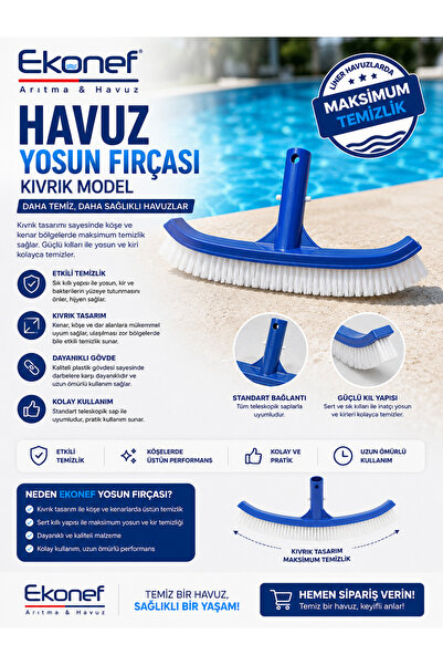 HAVUZ YOSUN FIRÇASI KIVRIK MODEL