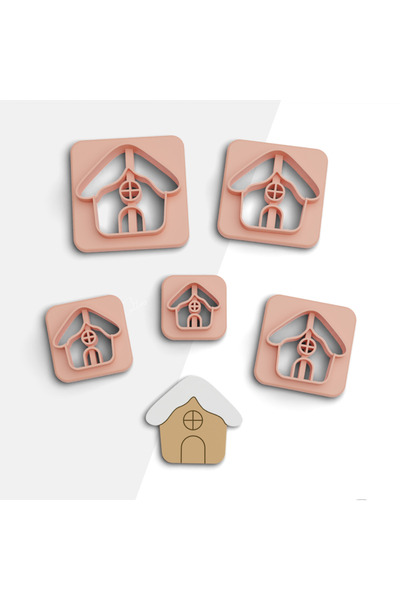 flament aşk Cookie House Polymer Clay Cutting Mold, Clay Earring Molds, Clay ...