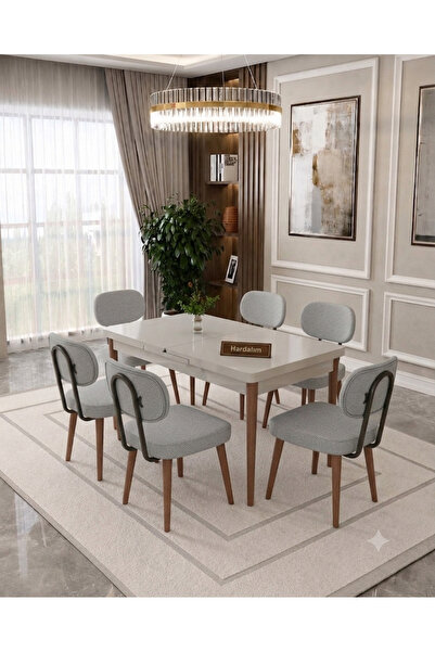 Hardalım Consept Modern Açılır kapanır 80×130cm açık 80×170cm yemek masası Mu...