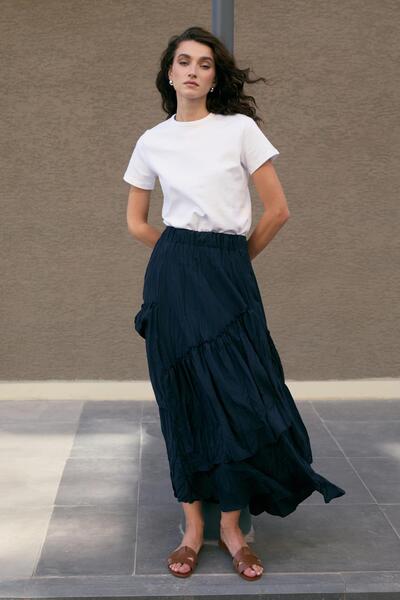 inspiration Kat Kat Crash Skirt-Navy Blue