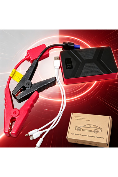 YuTai Portable car jump starter, 12000 mAh, with LED power display and multip...