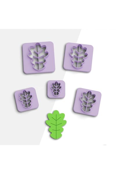 flament aşk Oak Oil Polymer Clay Cutting Mold, Earring Mold, Cookie Mold, Cer...