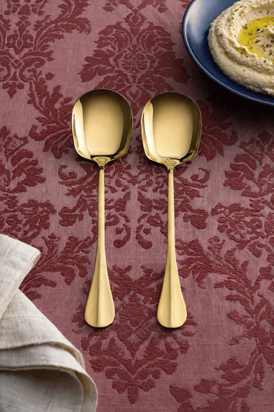 ÖzSa Home Set of 2 Stainless Steel Serving Spoons Presentation Spoons 2 Piece...