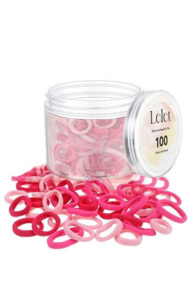 Lelet 100pcs Small Hair Ties Band for Thick and Curly Hair Ponytail Holders S...