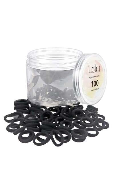 Lelet 100pcs Small Hair Ties Band for Thick and Curly Hair Ponytail Holders S...