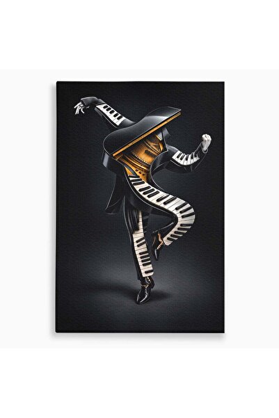 Luxcanva Tablou Canvas Dansatorul Pian 40x60 cm pe Sasiu Lemn Pian Dansator M...