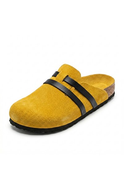 Bequemere Mc401-Sue Yellow Genuine Suede Leather Modular Velcro Striped Unise...