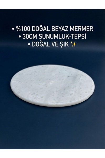 Genel Markalar BEYAZ MERMER TEPSİ