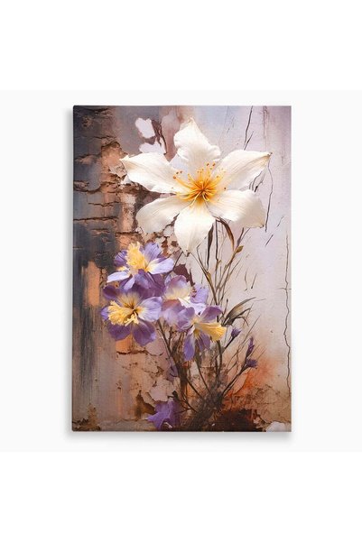 Luxcanva Tablou Canvas Floare Delicata 40x60 cm pe Sasiu Lemn Flori Arta Natura