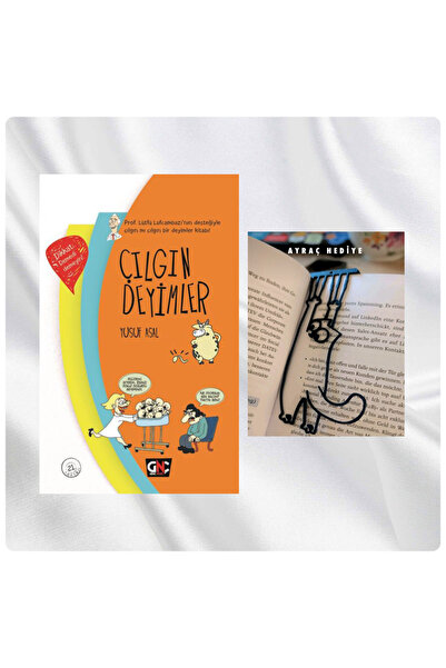 Genç Nesil ÇILGIN DEYİMLER / CİLTLİ / SALLANAN KEDİ FİGÜRLÜ KİTAP AYRACI HEDİYE