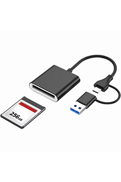 Alfais 6084 CFexpress Type B Kart Okuyucu USB 3.2 Gen2 10Gbps Type C Çevirici Adaptör Dönüştürücü